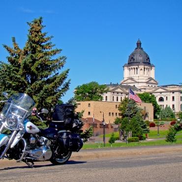 Motorcycle in front of the State Capitol