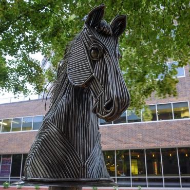 Steel Stallion sculpture by Scott Schlag