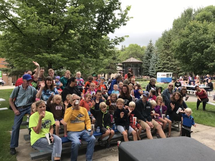 Crowd watching entertainment