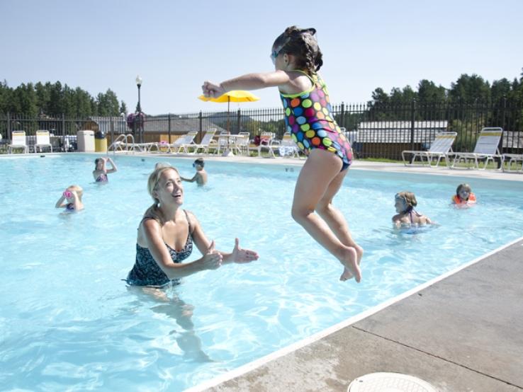 Swimming the day away!
