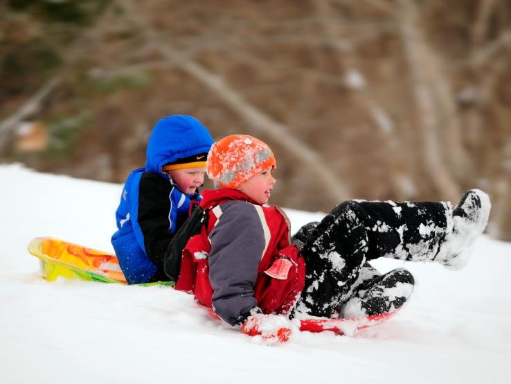 snow sledding, Hilger's Gulch, Pierre