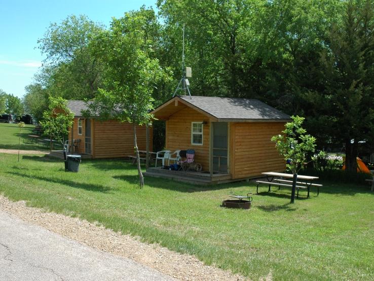 Side by side Camping Cabins