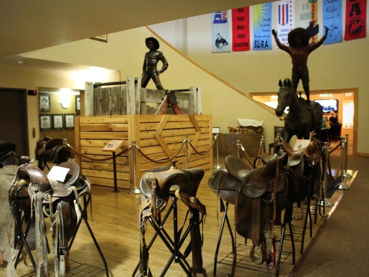 Bronze statues & saddles