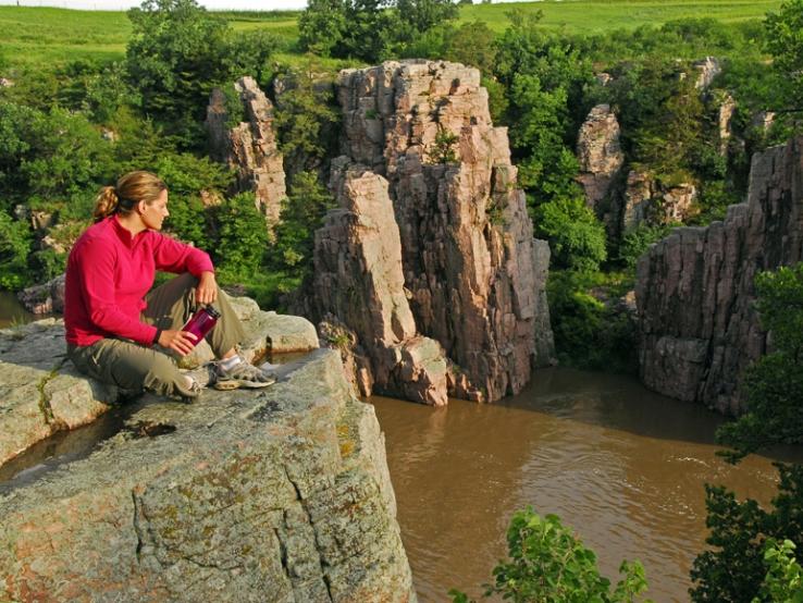 Palisades State Park hiker