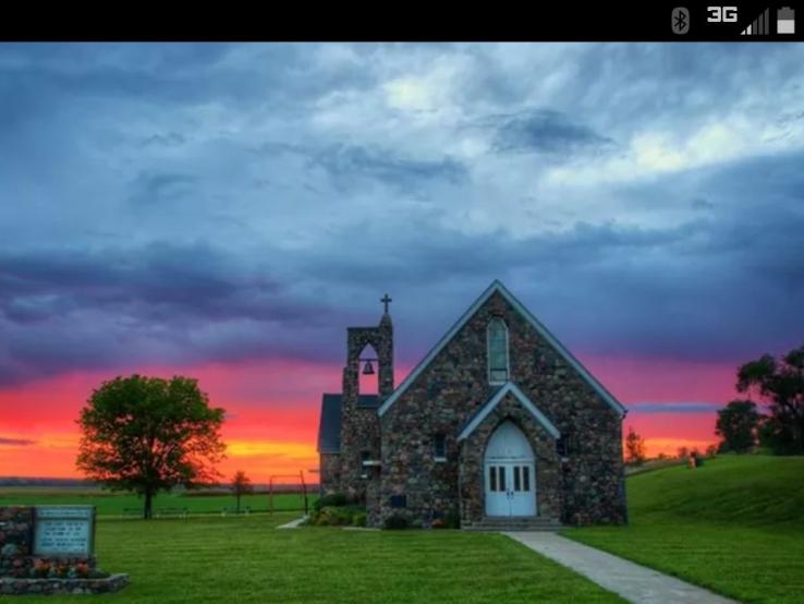 church sunset