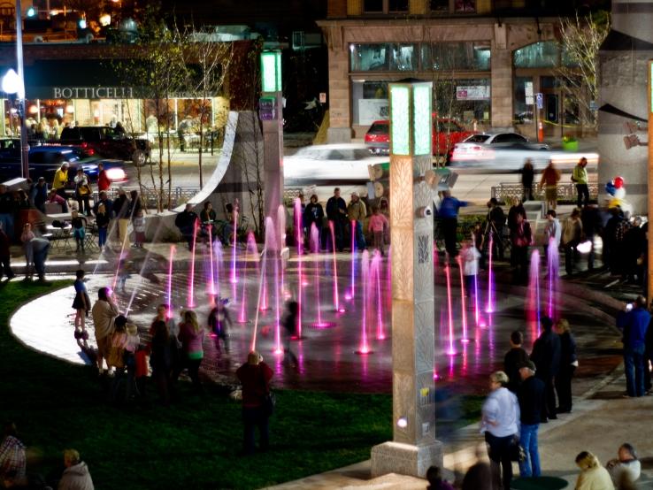 Interactive Fountain Light Show