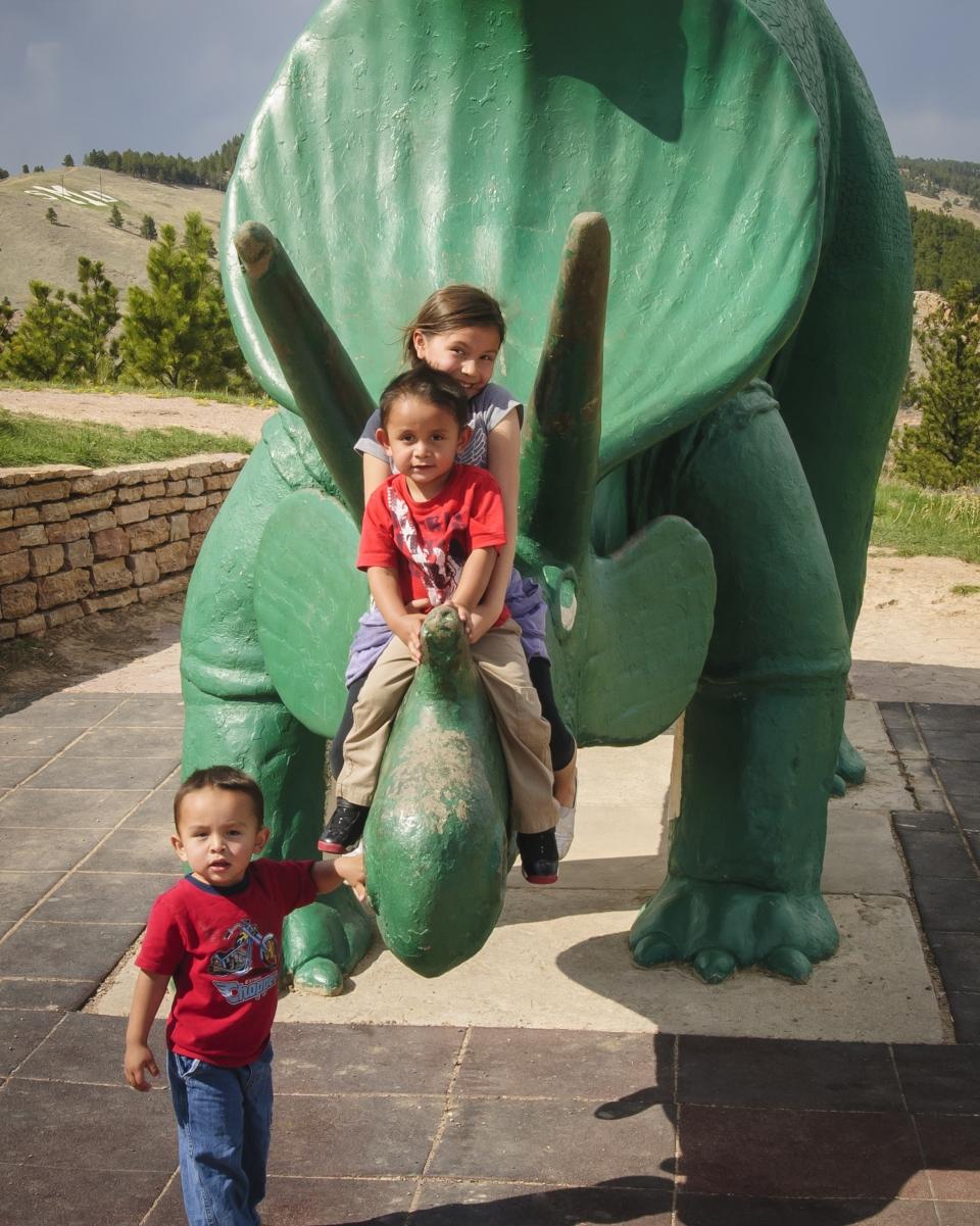 Snap some pictures with these massive sculptures at Dinosaur Park.