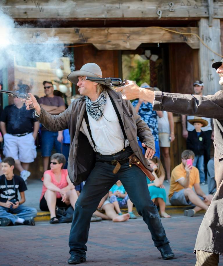 A shootout in Deadwood, SD.