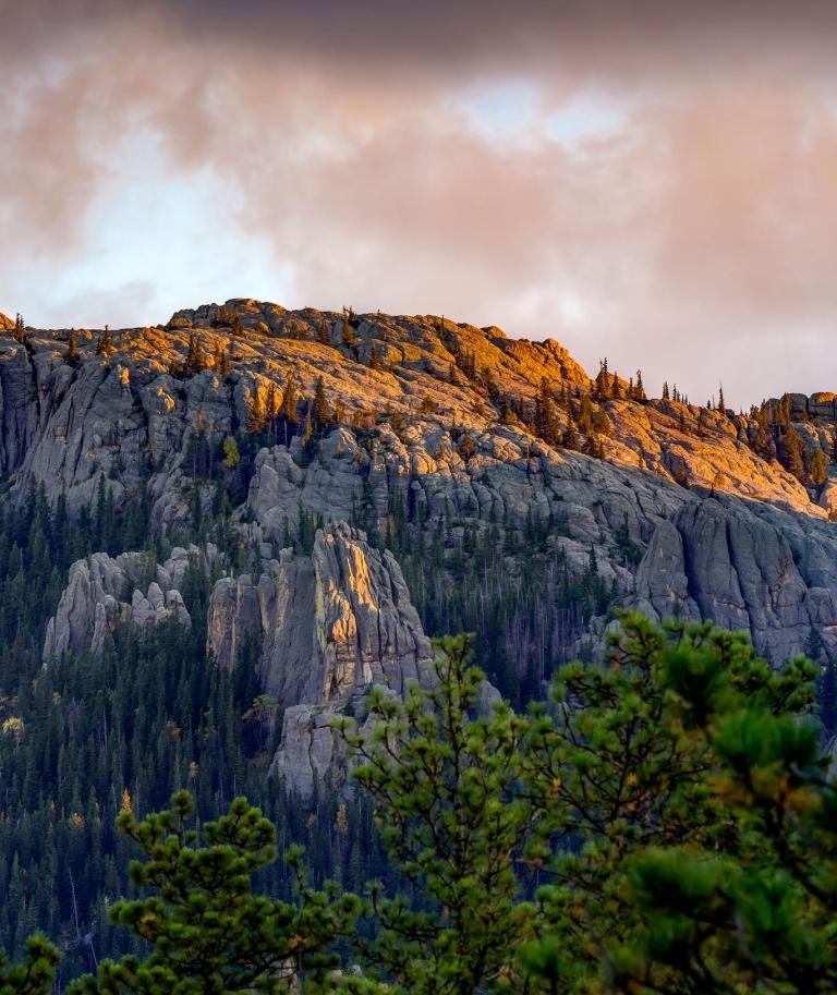 Black Elk Peak Lookout Tower Sunset Custer State Park
