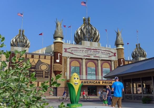 Visit the World's Only Corn Palace and see designs and art crafted solely from corn.