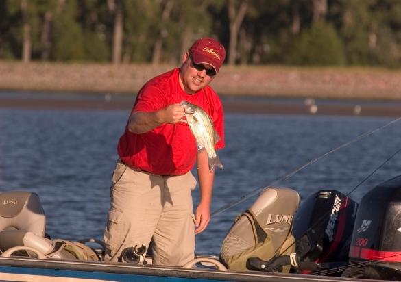 Bass fishing on Lake Sharpe