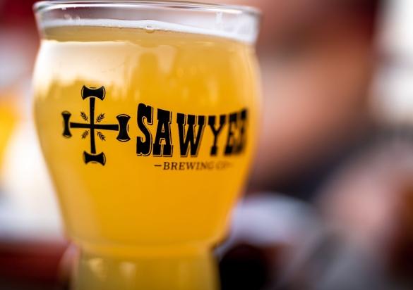 Glass of beer at Sawyer Brewing