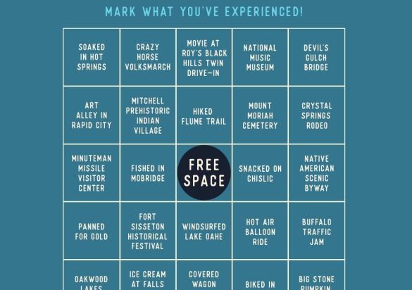605 Day Bingo Card