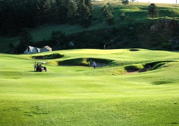 Open greens at a Rapid City golf course