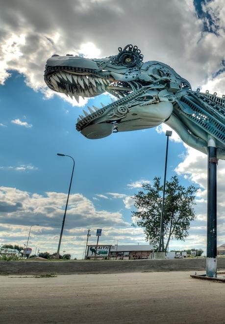 Dinosaur sculpture