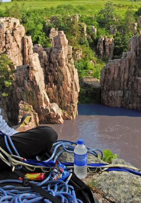 Rock climbing, Palisades State Park