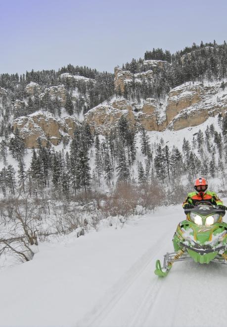 Snowmobiling