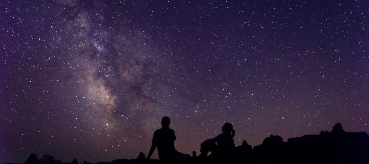 Stars and Milky Way Badlands National Park South Dakota