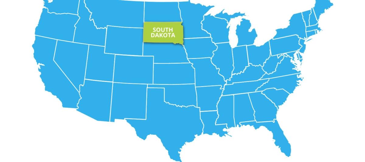 South Dakota 50 States Comparison map