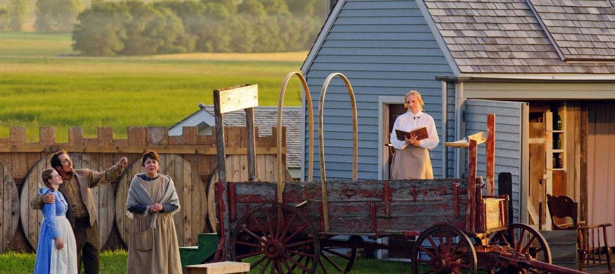 Performers in the Laura Ingalls Wilder pageant