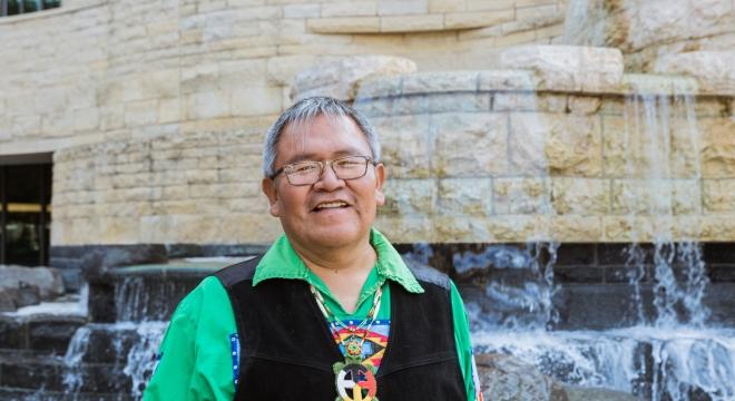 Native American musician Emmanuel Black Bear