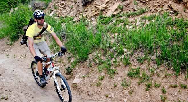 Cycling on M Hill in Rapid City